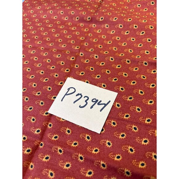 Jo Morton Andover Fabric Sunflower Print Rust Cotton 10"x36" Quilting & Crafting - Picture 6 of 6